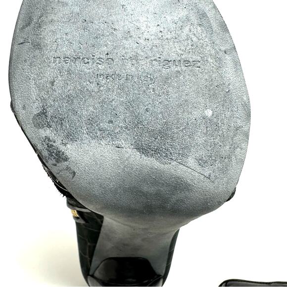 Narcisco Rodriguez Suede Animal Print Ankle Boots Booties - Picture 13 of 14